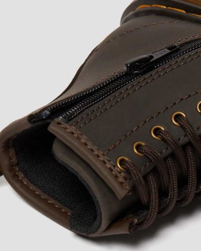 Botas Con Cordones Dr Martens Toddler 1460 Wildhorse Cuero Para Niños DR1843G